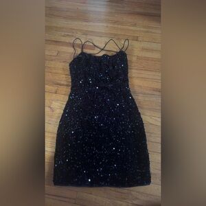 Amazon Black Sequin Mini Dress